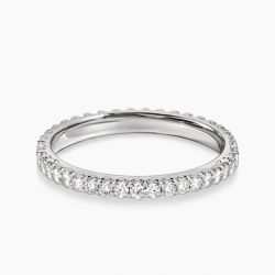 Ringlamour Shared Prong Round Cut Moissanite Wedding Band