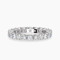 Ringlamour Round Cut Moissanite Eternity Wedding Band