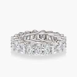 Ringlamour Oval Cut Moissanite Eternity Wedding Band