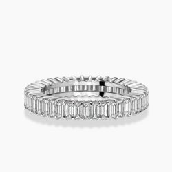 Ringlamour Baguette Cut Moissanite Eternity Wedding Band