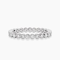 Ringlamour Bezel Round Moissanite Eternity Wedding Band