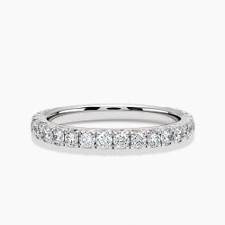 Ringlamour Pave Setting Round Cut Moissanite Eternity Band