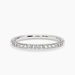 Ringlamour Pave Setting Round Cut Moissanite Wedding Band