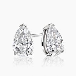 Ringlamour Pear Cut Moissanite Solitaire Earrings