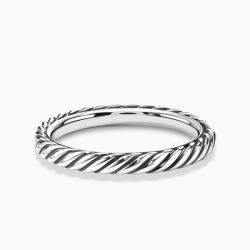 Ringlamour 3mm Cable Wedding Band Stackable Ring