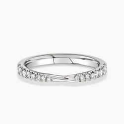 Ringlamour Twist Round Cut Moissanite Half Eternity Band