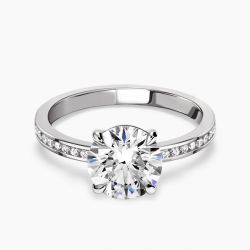 Ringlamour Round Cut Moissanite Engagement Ring