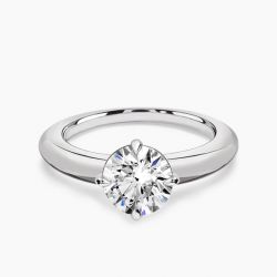 Ringlamour Round Brilliant Moissanite Solitaire Engagement Ring