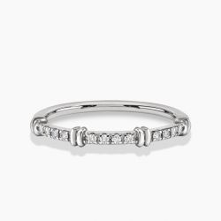 Ringlamour Unique Moissanite Half Eternity Band Stackable Ring
