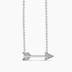 Ringlamour Arrow Necklace Moissanite Pendant Necklace