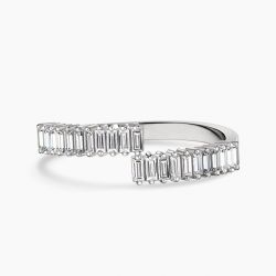 Ringlamour Baguette Moissanite Cross Wedding Band