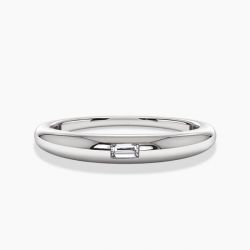 Ringlamour Baguette Moissanite Single Stone Wedding Band