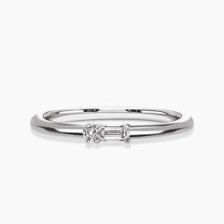 Ringlamour Baguette & Round Cut Moissanite Wedding Band