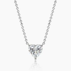 Ringlamour Heart Cut Moissanite Pendant Necklace