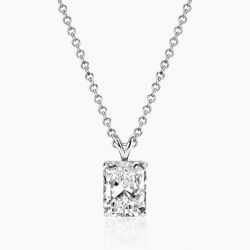 Ringlamour Radiant Cut Moissanite Pendant Necklace