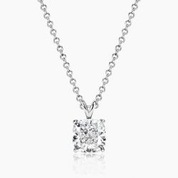 Ringlamour Cushion Cut Moissanite Pendant Necklace
