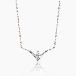 Ringlamour Marquise Cut Moissanite Pendant V Necklace