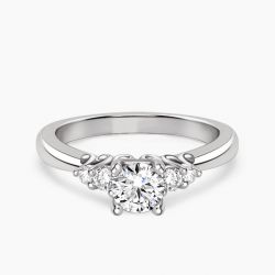 Ringlamour Round Cut Five Stone Moissanite Engagement Ring