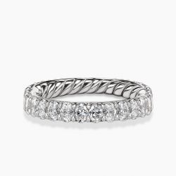 Ringlamour Oval Cut Moissanite Eternity Wedding Band