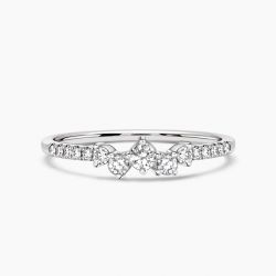 Ringlamour Round Cut Cluster Ring Half Eternity Wedding Band
