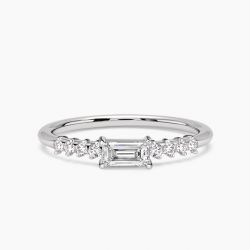 Ringlamour Baguette Cut Moissanite Engagement Ring