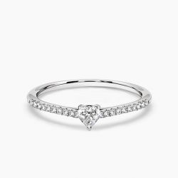 Ringlamour Heart Cut Moissanite Engagement Ring