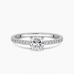 Ringlamour Cushion Cut Moissanite Engagement Ring
