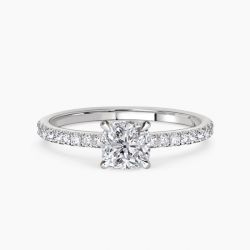 Ringlamour Cushion Cut Moissanite Engagement Ring