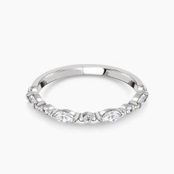 Ringlamour Marquise & Round Cut Moissanite Wedding Band