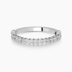Ringlamour Princess Cut Moissanite Half Eternity Wedding Band