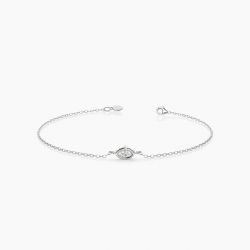 Ringlamour Single Stone Marquise Cut Moissanite Bracelet
