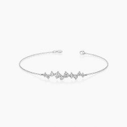 Ringlamour Round Cut Moissanite Cluster Bracelet