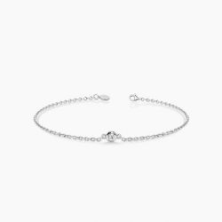 Ringlamour Single Stone Round Cut Moissanite Bracelet