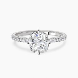 Ringlamour Cushion Cut Moissanite Engagement Ring