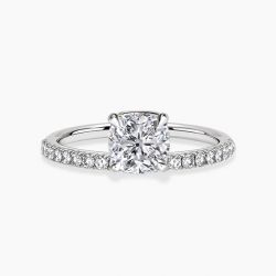 Ringlamour The Hover Cushion Cut Moissanite Engagement Ring