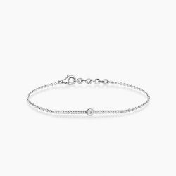 Ringlamour Bezel Setting Round Cut Moissanite Bracelet